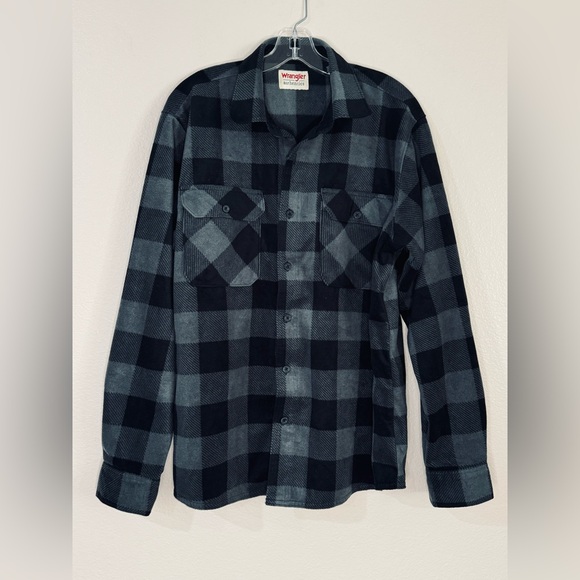 Wrangler Authentics Men's Fleece Shirt Sz L - Picture 3 of 5